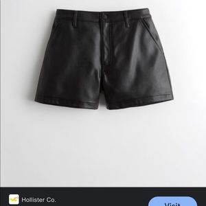 NWOT Hollister leather shorts